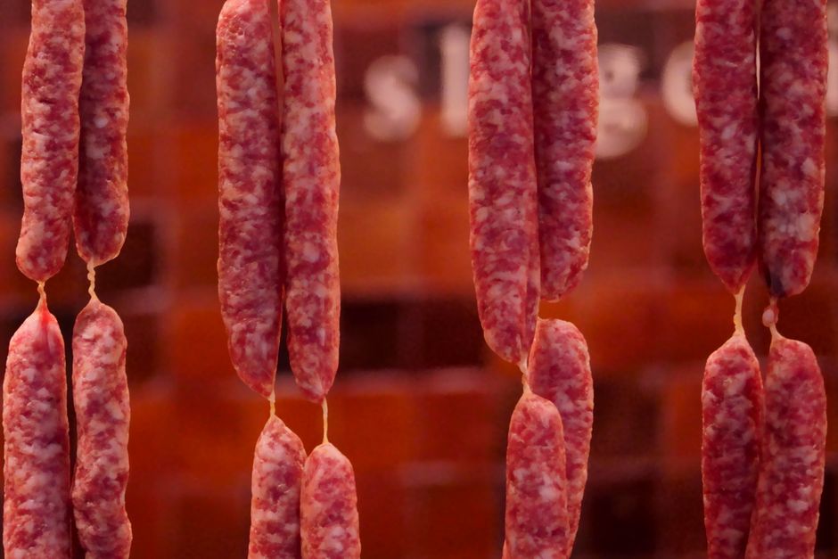 Artisan sausages and charcuterie selection
